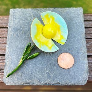 Rare Original by Robert Modernist Flower Brooch